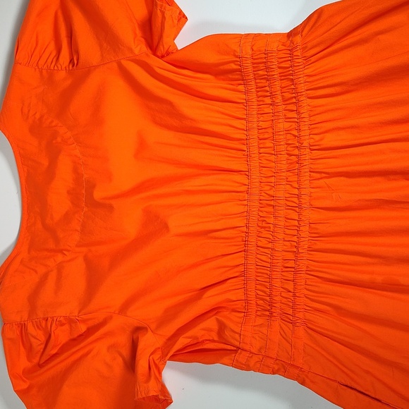 Quince organic cotton tiered maxi dress orange S - Picture 12 of 12